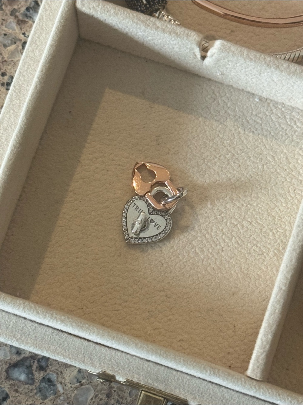 Pandora lock heart charm